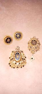 SPHINX Victorian Set: Oorbellen, Hanger, Broche, Ophalen of Verzenden, Zo goed als nieuw, Goud, Overige materialen
