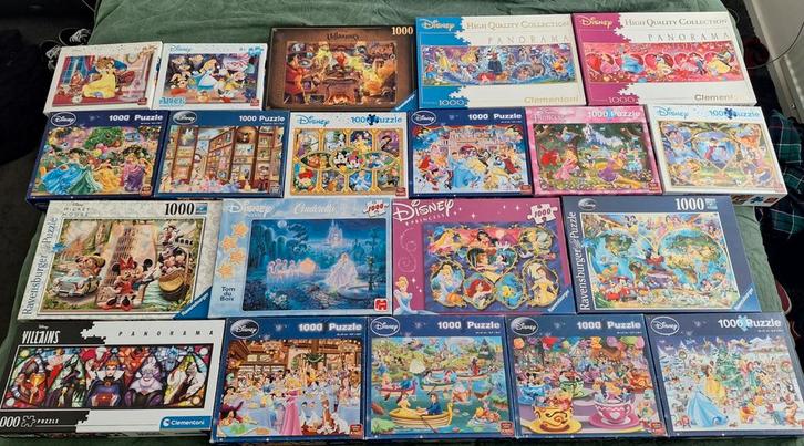 20 mooie puzzels Disney in één koop (Villains en Villainous), Hobby en Vrije tijd, Denksport en Puzzels, Gebruikt, Legpuzzel, 500 t/m 1500 stukjes