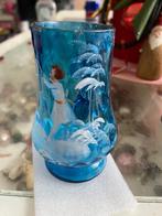 mary gregory blauw vaasje, Ophalen of Verzenden