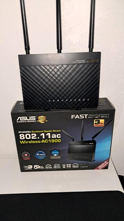 ASUS RT-AC68U Router Zwart, Computers en Software, Routers en Modems, Zo goed als nieuw, Router, Ophalen of Verzenden