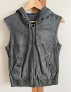 Goosecraft mouwloze leren gilet met muts, Kleding | Dames, Bodywarmers, Goosecraft, Verzenden, Maat 42/44 (L), Grijs