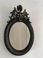 Antieke Hollandse spiegel, 19e eeuw, ovaal, Antiek en Kunst, Ophalen, Ovaal, 50 tot 100 cm, Minder dan 100 cm