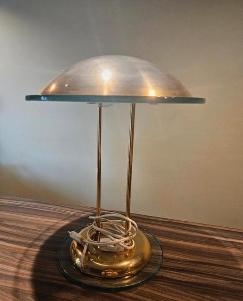 Mooie koperen vintage tafellamp., Huis en Inrichting, Lampen | Tafellampen, Gebruikt, Minder dan 50 cm, Metaal, Ophalen of Verzenden