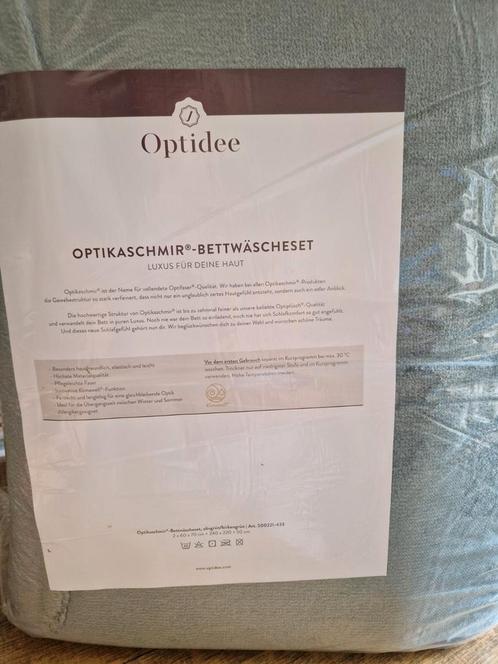 Optidee Optikasjmier dekbedovertrek, Huis en Inrichting, Slaapkamer | Beddengoed, Nieuw, Dekbedovertrek, Tweepersoons, Groen, Ophalen of Verzenden