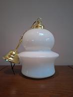 Vintage Murano Eglo Leuchten opaline hanglamp, Huis en Inrichting, Lampen | Hanglampen, Ophalen, Artdeco, Zo goed als nieuw, Glas