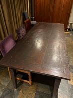 Teak houuten tafel, Ophalen, 200 cm of meer, 50 tot 100 cm, Zo goed als nieuw