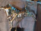 Bronzen sierelement op sokkel Stier, Ophalen of Verzenden