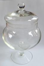 vintage geëtste glazen snoeppot of bonbonschaal, Ophalen of Verzenden