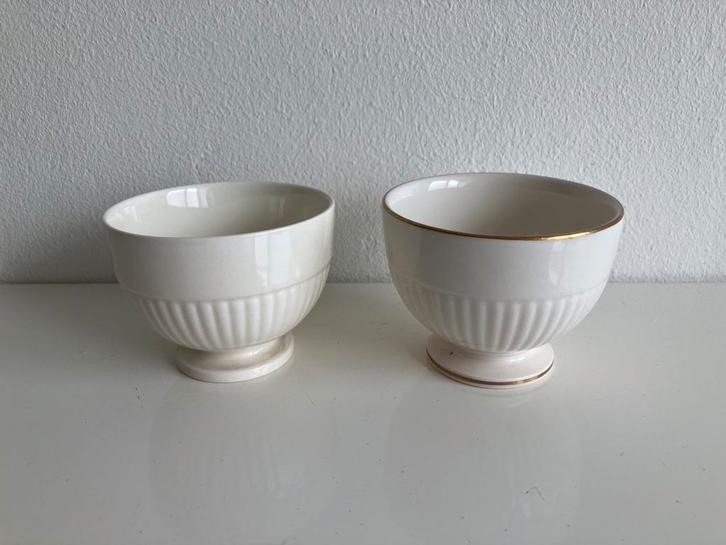 2 sherbet cups, Wedgwood Edme plain/gold, Huis en Inrichting, Keuken | Servies, Zo goed als nieuw, Ophalen of Verzenden