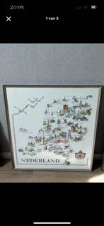 Landkaart Nederland, Antiek en Kunst, Ophalen of Verzenden