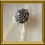 Oude zilveren Zeeuwse knop speld, Sieraden, Tassen en Uiterlijk, Antieke sieraden, Ophalen of Verzenden, Zilver, Broche