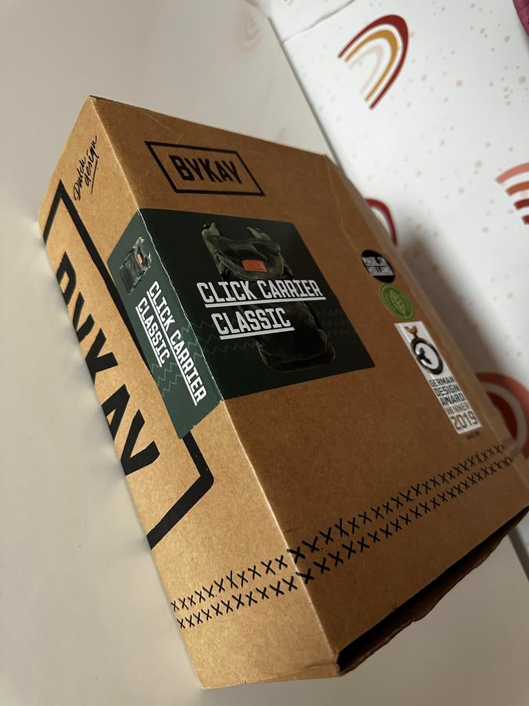ByKay Click Carrier Classic Rib Groen - Zo Goed Als Nieuw, Overige merken, Buik of Rug, Ophalen of Verzenden, Zo goed als nieuw