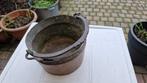 antieke zware koperen pot met hengsel, Ophalen of Verzenden, Koper