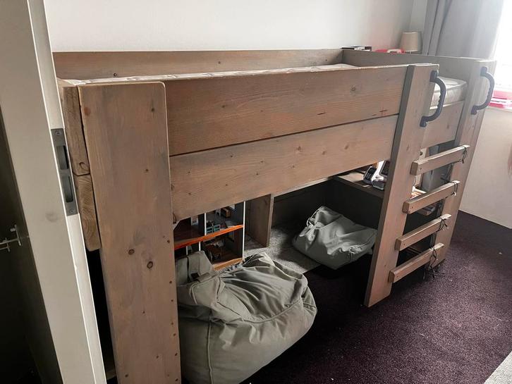 Nette Hoogslaper met Kwaliteitsmatras, Kinderen en Baby's, Kinderkamer | Stapelbedden en Hoogslapers, Gebruikt, Hoogslaper, Ophalen