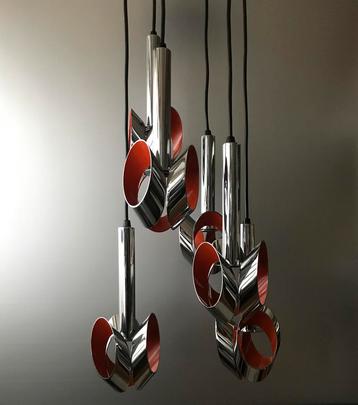 Massive cascade 70s hanging lamp silence of the lamps beschikbaar voor biedingen