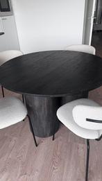 4x Eetkamer stoelen beige teddy kwantum, Huis en Inrichting, Tafels | Eettafels, Ophalen of Verzenden, Zo goed als nieuw, Rond