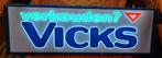 Vintage lichtbak, lichtreclame VICKS tegen hoesten, Ophalen, Zo goed als nieuw, Lichtbak of (neon) lamp