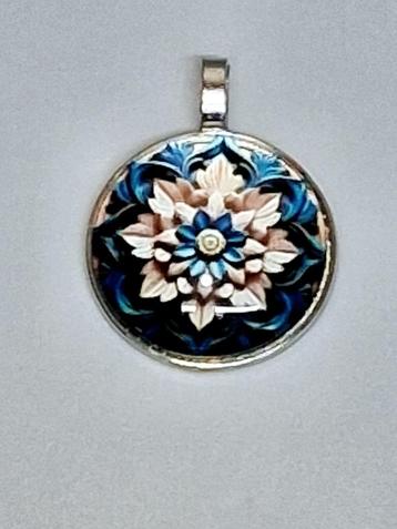  hanger mandala blauw créme beschikbaar voor biedingen