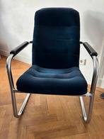 Mooie buisframe stoel Gispen like, Huis en Inrichting, Ophalen, Blauw, Zo goed als nieuw, Gispen