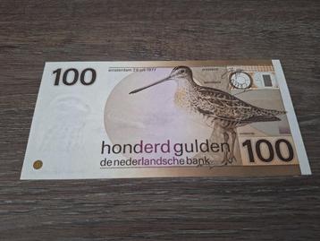 UNC biljet 100 gulden Snip, 1977 beschikbaar voor biedingen