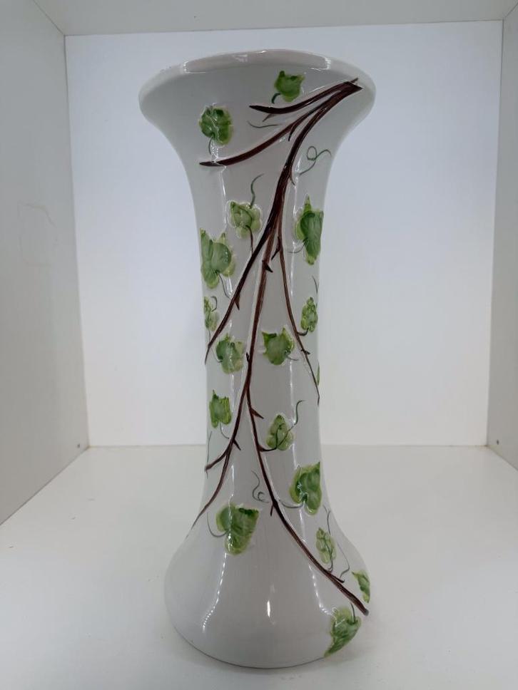 Handbeschilderde Portugese vaas – Alcobaça faience, Antiek en Kunst, Antiek | Keramiek en Aardewerk, Ophalen of Verzenden