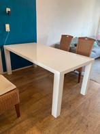 Witte eettafel, Ophalen, Gebruikt, 50 tot 100 cm, Vijf personen of meer