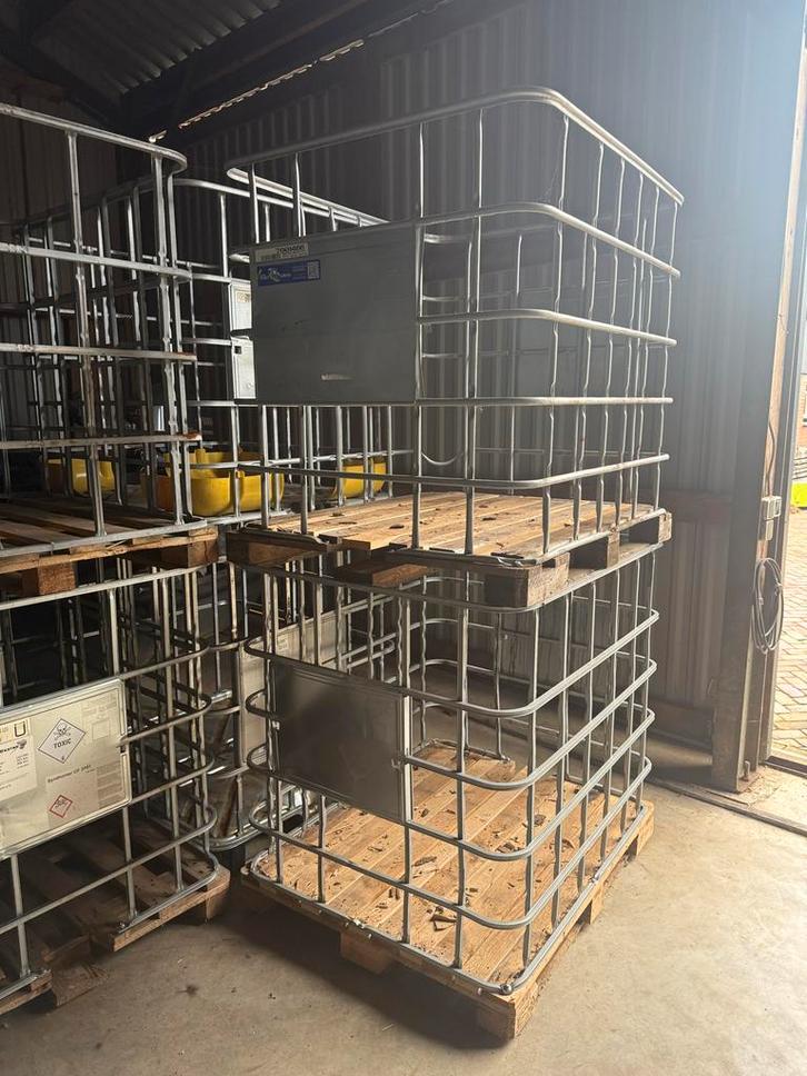 Lege IBC Kooi / Brandhout Kratten, Tuin en Terras, Haardhout, Minder dan 3 m³, Ophalen