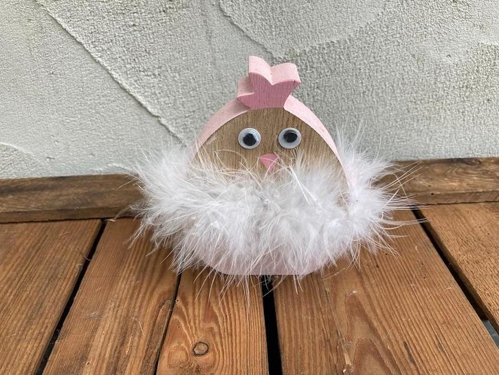 HOUT DECO PASEN 179 EI MASSIEF NIEUW, Diversen, Pasen, Nieuw, Ophalen of Verzenden