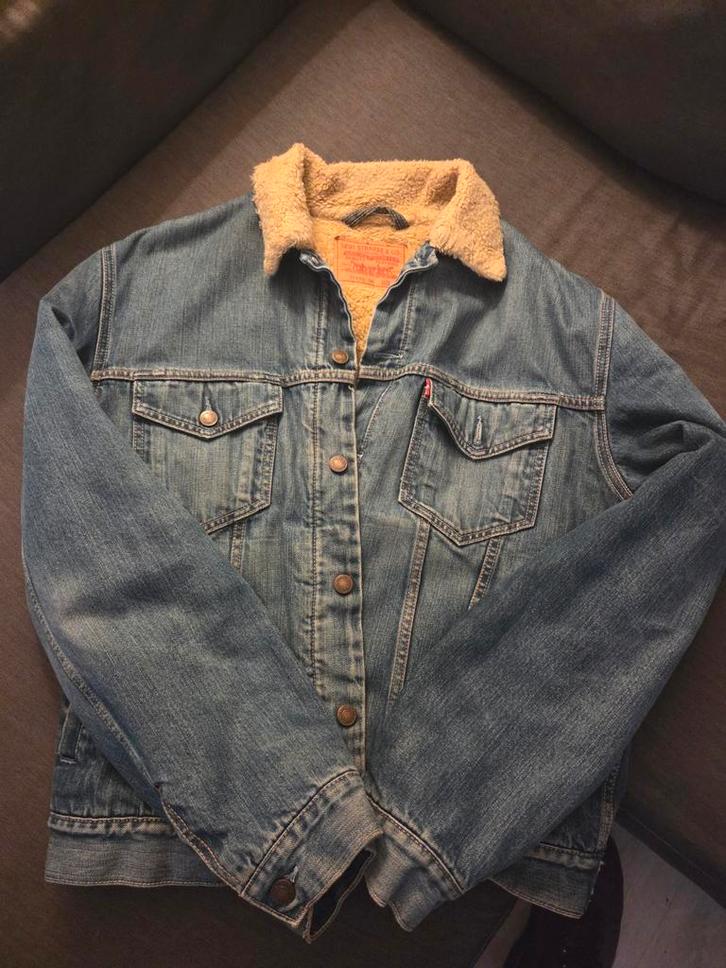 Levi’s Sherpa Trucker Jacket – Maat L – Warme voering, Kleding | Heren, Jassen | Winter, Zo goed als nieuw, Maat 52/54 (L), Blauw