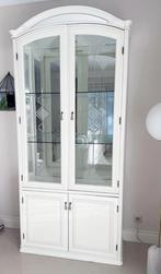 Kast (vitrine)  wit, italiaanse stijl / Regency / Artdeco, Huis en Inrichting, Ophalen, Met deur(en), Glas, 50 tot 100 cm