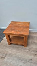 Teakhouten bijzettafel, Vierkant, 55 tot 75 cm, Zo goed als nieuw, Hout