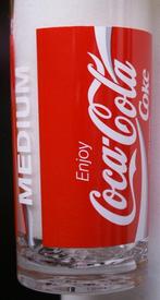 Zwitserse Coca Cola glas opdruk MEDIUM 0,3 dl, Verzamelen, Glas en Borrelglaasjes, Ophalen of Verzenden, Nieuw, Bierglas