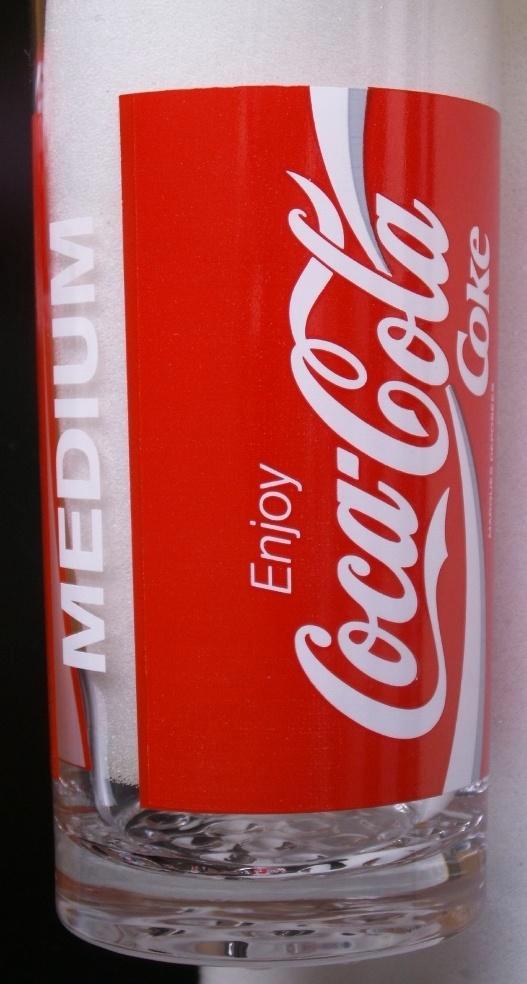 Zwitserse Coca Cola glas opdruk MEDIUM 0,3 dl, Verzamelen, Glas en Borrelglaasjes, Nieuw, Bierglas, Ophalen of Verzenden