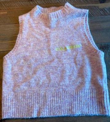 Nieuw zachtroze cropped spencer , maat 38 beschikbaar voor biedingen
