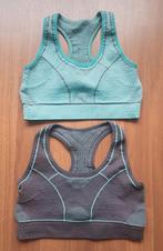 2 sportbeha's mint en grijs, maat S, H&M, Ophalen of Verzenden, Maat 36 (S), Grijs