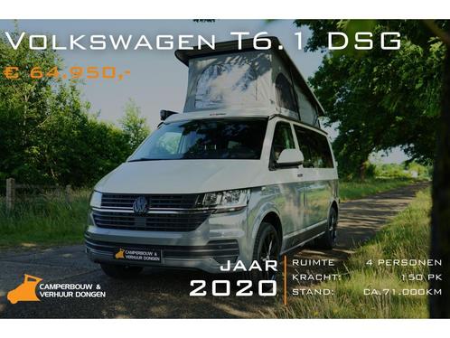 Volkswagen T6.1 DSG 4 persoons Camper two tone grijs, Caravans en Kamperen, Campers, Bedrijf, Bus-model, tot en met 4, Volkswagen