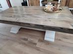 Massief Houten Salontafel, Huis en Inrichting, Tafels | Eettafels, Ophalen, Rechthoekig, 100 tot 150 cm, 50 tot 100 cm