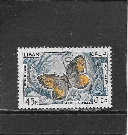 Libanon vlinder, Ophalen of Verzenden, Gestempeld, Oost-Azië