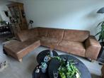 Cognac leren hoekbank - 280x190 cm, Huis en Inrichting, Banken | Bankstellen, Ophalen, 250 tot 300 cm, Gebruikt, Hoekbank