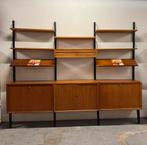 Poul Cadovius by Royal System vintage modulair wandsysteem, Gebruikt, 200 cm of meer, Met deur(en), Teakhout