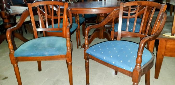 Diverse sets eetkamer armstoelen, Antiek en Kunst, Antiek | Meubels | Stoelen en Banken, Ophalen