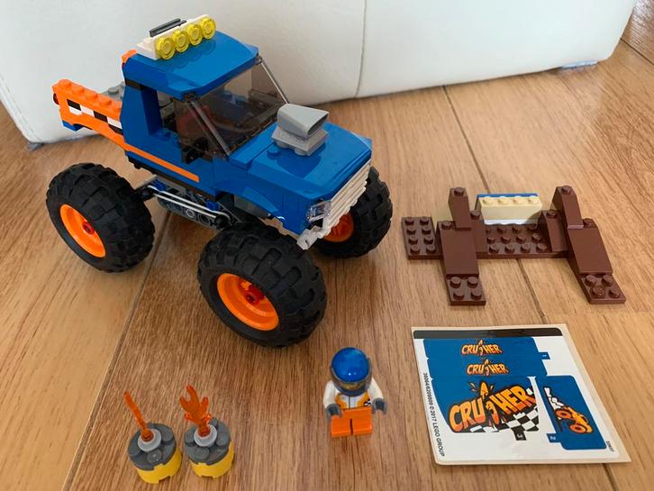 Compleet Lego set 60180 Monstertruck, Kinderen en Baby's, Speelgoed | Duplo en Lego, Zo goed als nieuw, Ophalen of Verzenden