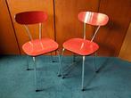 Keukenstoelen formica vintage, Huis en Inrichting, Stoelen, Ophalen of Verzenden, Rood