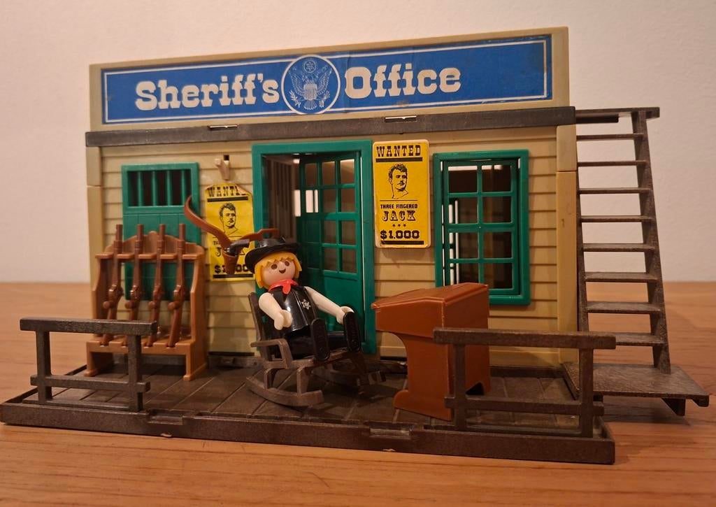 Vintage Playmobil 3423 Western Sheriff's Office, Ophalen of Verzenden, Gebruikt, Complete set