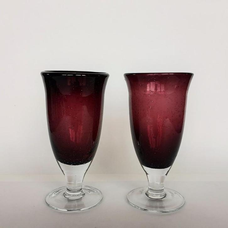 Stel Vazen DutZ Collection Handgeblazen, Antiek en Kunst, Antiek | Glas en Kristal, Ophalen of Verzenden