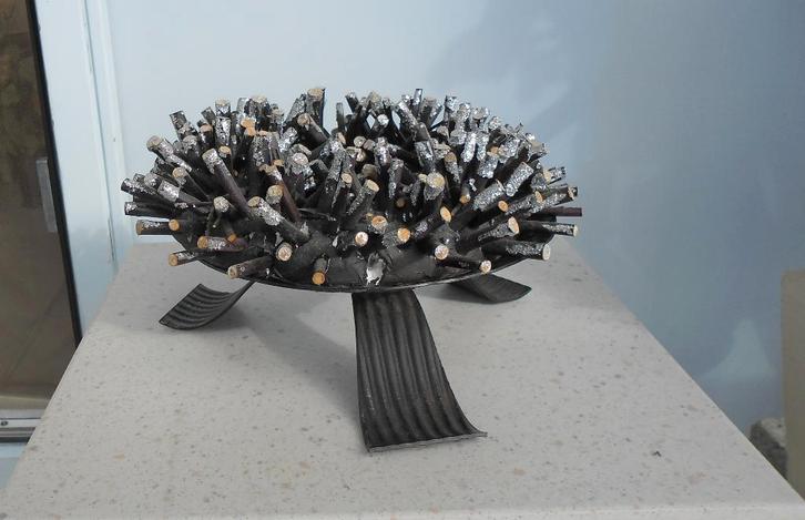 retro kaarsenkrans houten stokjes, kaarsenringen, Kerstkrans, Huis en Inrichting, Woonaccessoires | Kandelaars en Kaarsen, Zo goed als nieuw