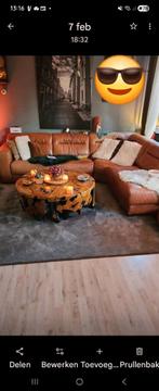 Leren Hoekbank - Gratis Af te Halen!, Ophalen, Gebruikt, 100 tot 125 cm, 300 cm of meer