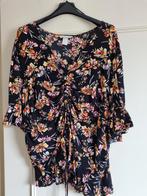 Fel gebloemde blouse maat 46, Ophalen of Verzenden, Zo goed als nieuw, Roze, Blouse of Tuniek