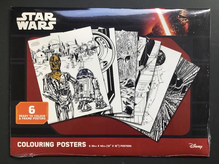 Star Wars Kleurplaten - 6 Posters, Hobby en Vrije tijd, Tekenen, Nieuw, Papier, Schets- of Tekenboek, Ophalen of Verzenden