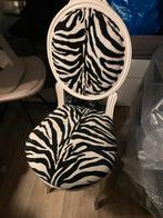 Leuk Barok Stoeltje met Zebraprint, Ophalen, Gebruikt, Zwart, Eén